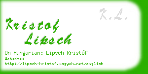 kristof lipsch business card